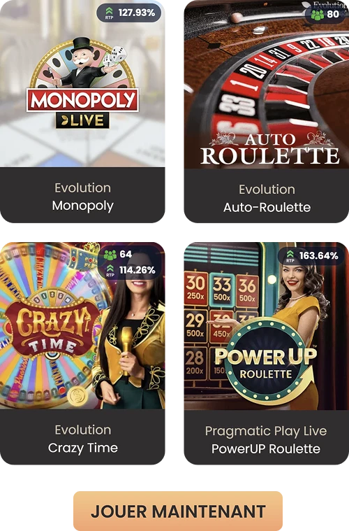National casino jeux en direct